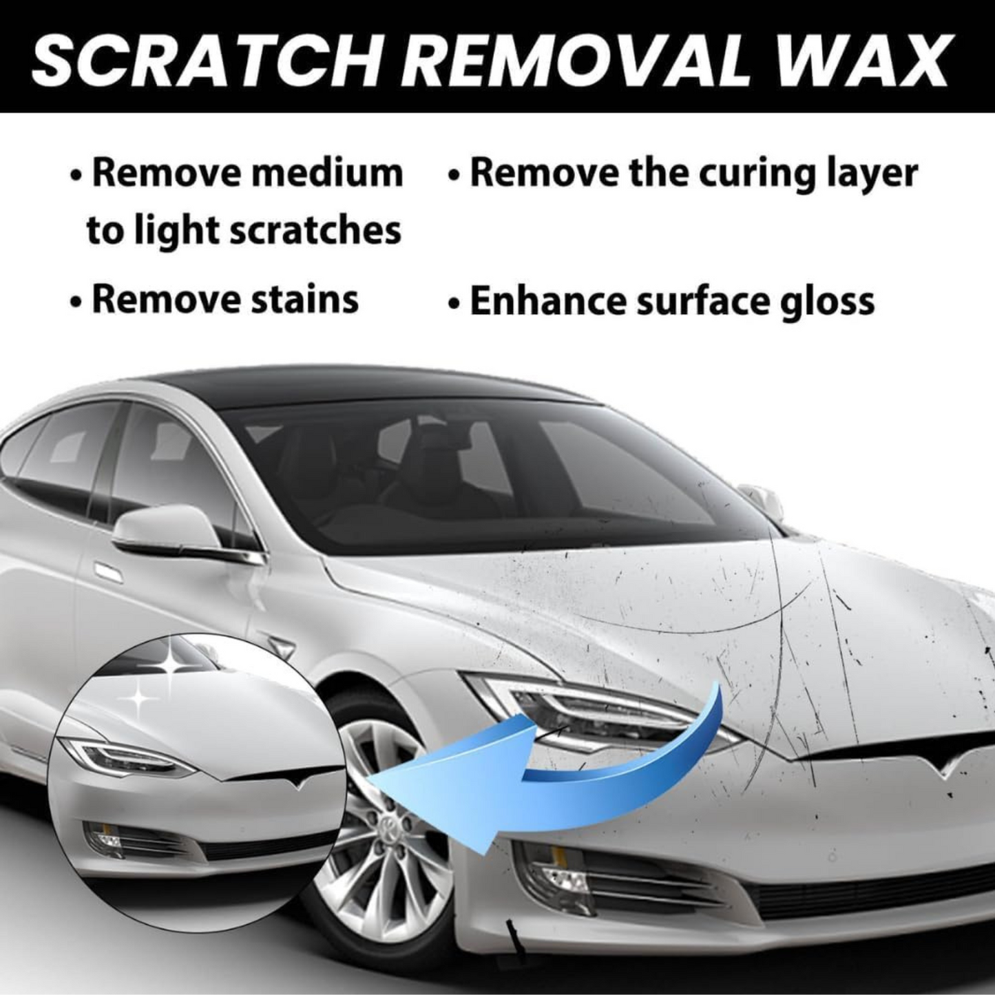 ScratchFix - Car Scratch Removal Wax (Buy 1 Get 1 Free with Buffer Cleaner Pad)