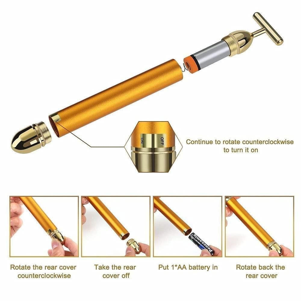 GoldenGlow Pro™ - 24K Gold Face Beauty Roller